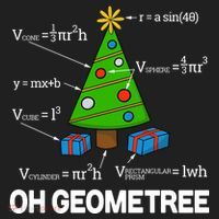 Funny Math Geometry Christmas Tree Pun Teacher Cute Gift Hat thumb 2
