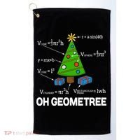 Funny Math Geometry Christmas Tree Pun Teacher Cute Gift Golf Towel thumb 0