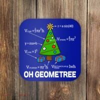 Funny Math Geometry Christmas Tree Pun Teacher Cute Gift Coaster thumb 0
