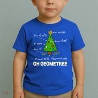 Funny Math Geometry Christmas Tree Pun Teacher Cute Gift Toddler T-Shirt thumb 2
