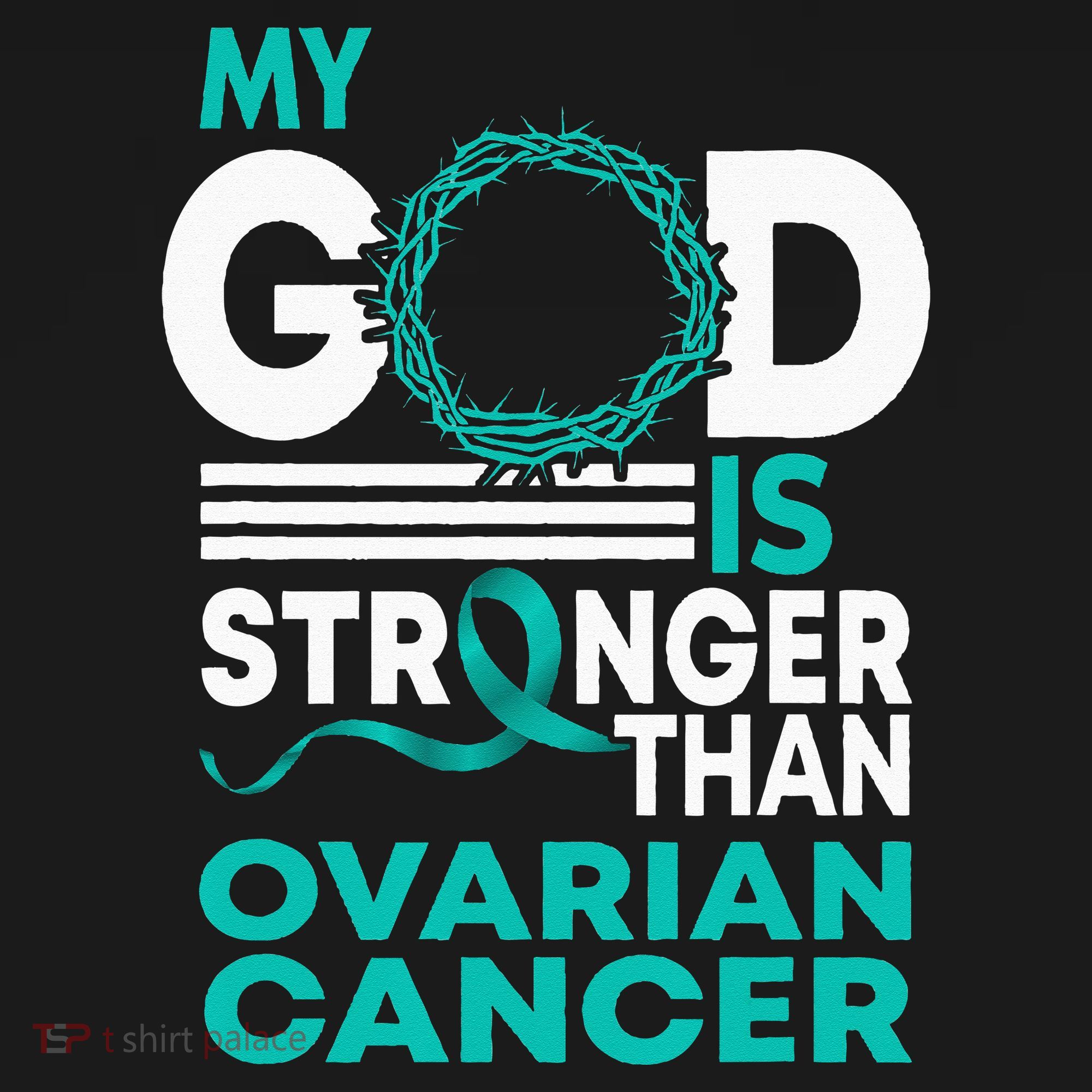 Faith My God Is Stronger Than Ovarian Cancer Awareness Mousepad