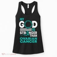 Faith My God Is Stronger Than Ovarian Cancer Awareness Women's Tank Top thumb 0