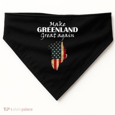Funny Make Greenland Great Again USA-Made Doggie Bandana