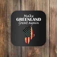 Funny Make Greenland Great Again Coaster thumb 0