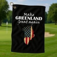 Funny Make Greenland Great Again Golf Towel thumb 1