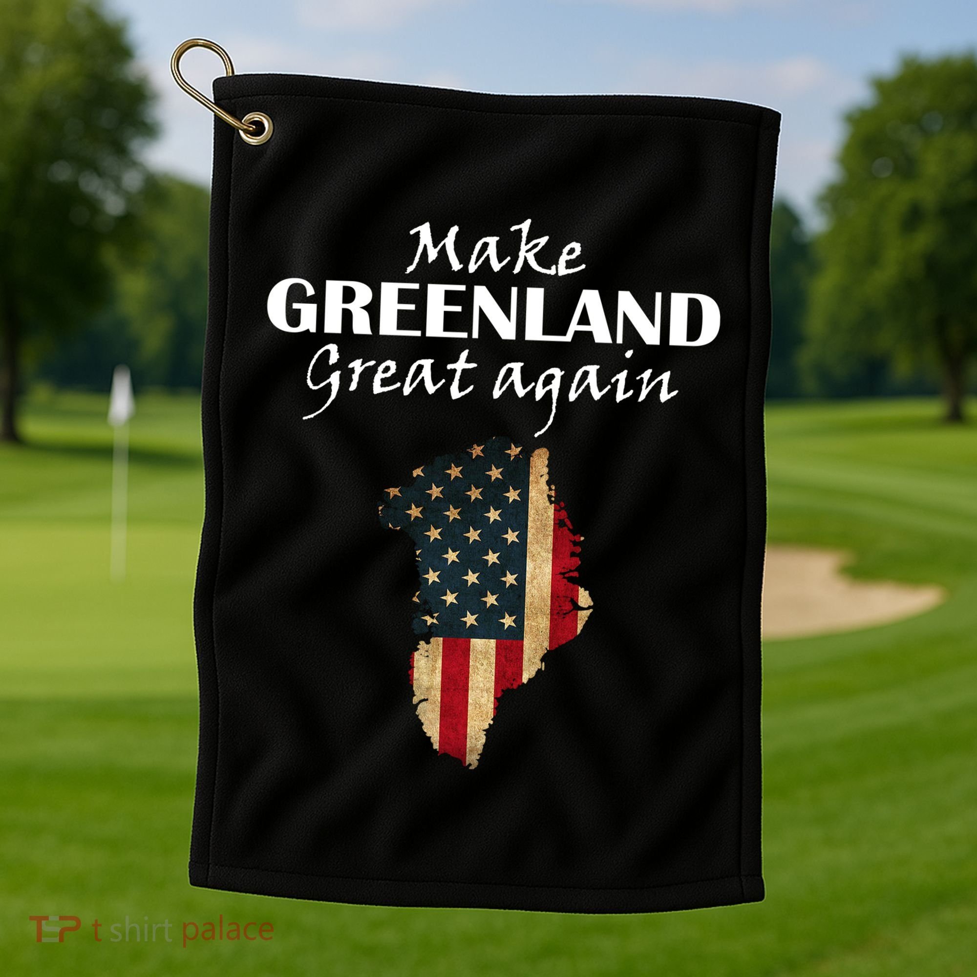 Funny Make Greenland Great Again Golf Towel