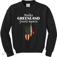 Funny Make Greenland Great Again Kids Sweatshirt thumb 0