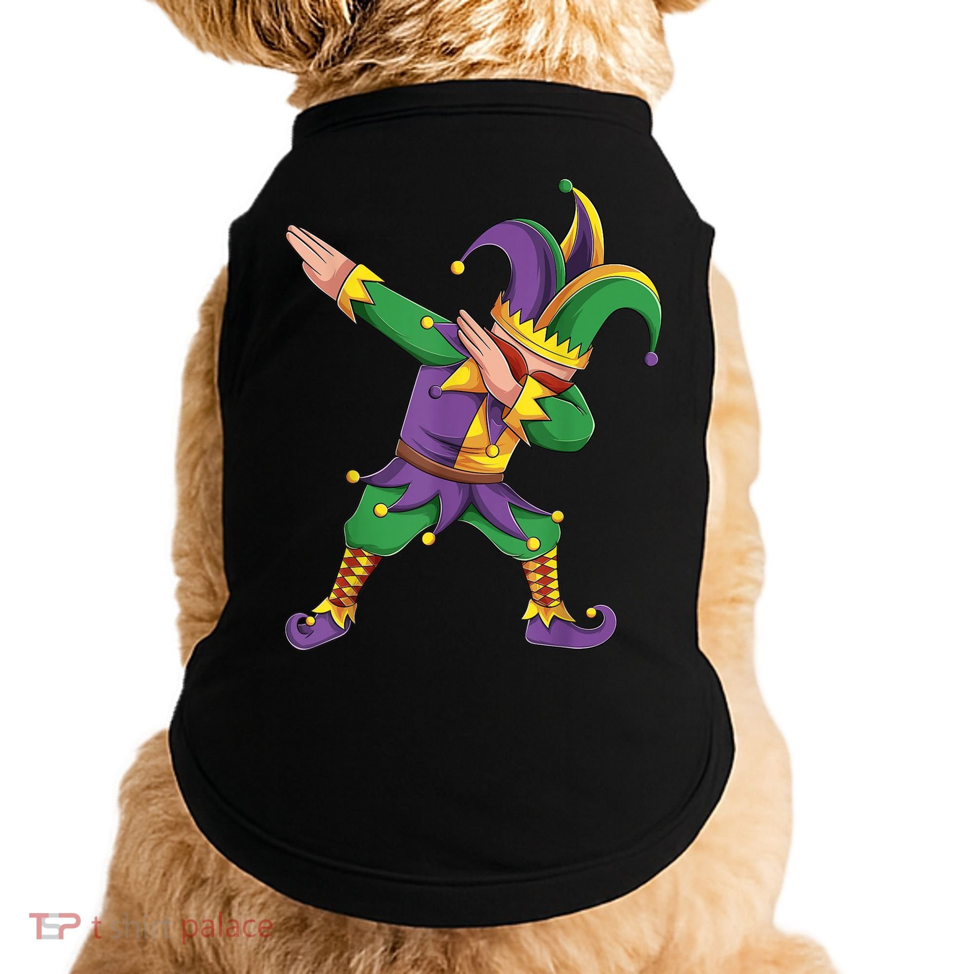 Funny Mardi Gras Outfit Dabbing Jester New Orleans Boys  Doggie Tank