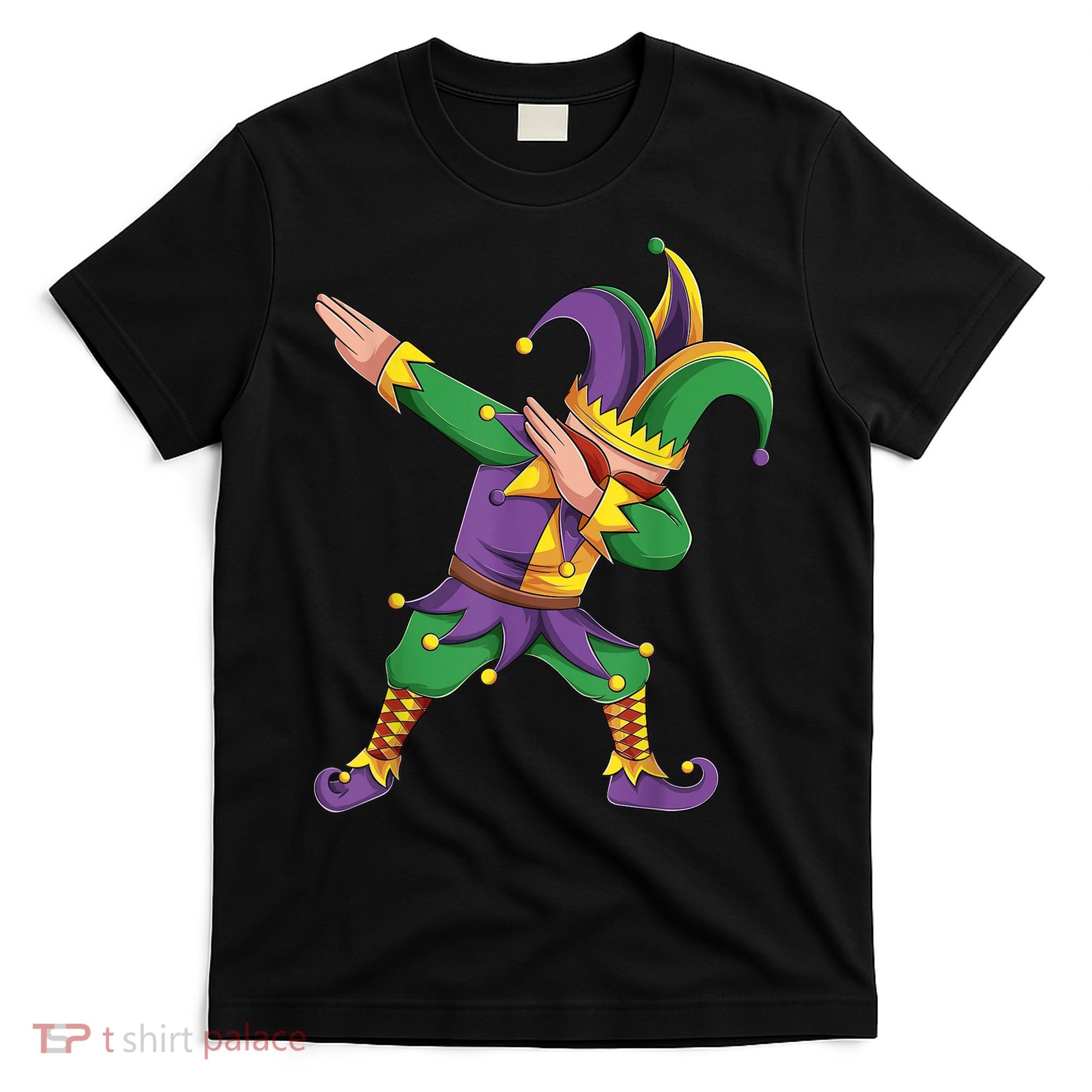 Funny Mardi Gras Outfit Dabbing Jester New Orleans Boys  T-Shirt
