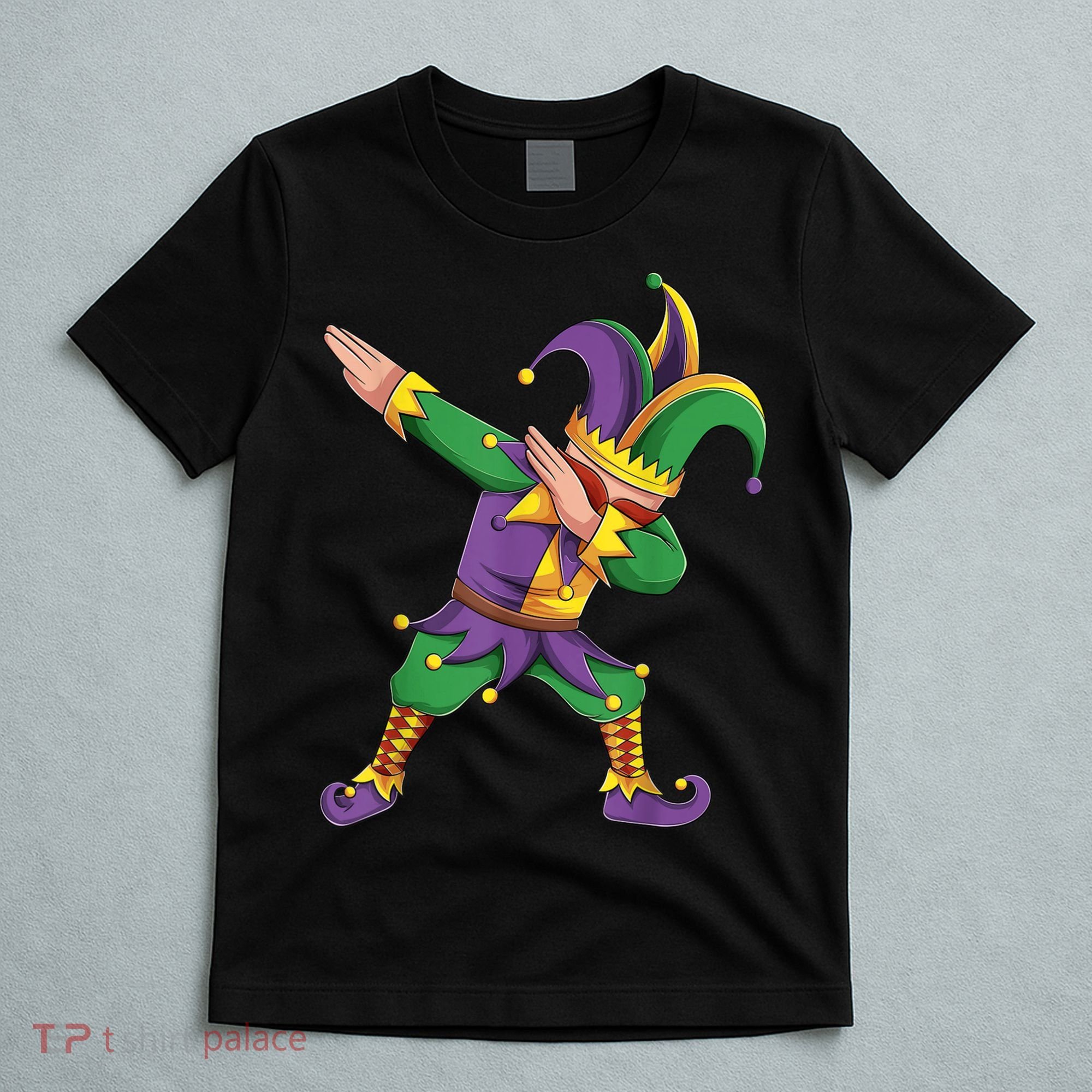 Funny Mardi Gras Outfit Dabbing Jester New Orleans Boys  T-Shirt