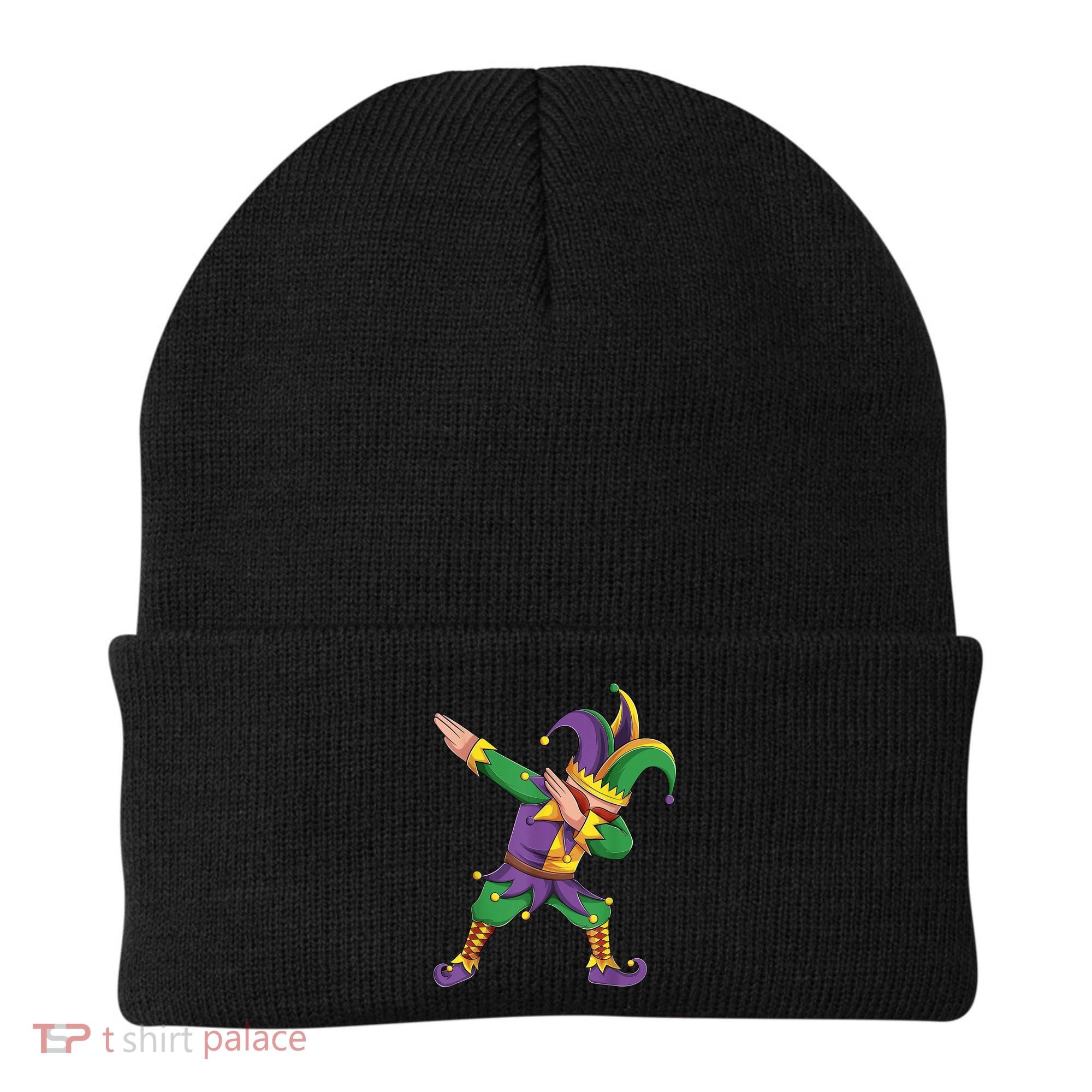 Funny Mardi Gras Outfit Dabbing Jester New Orleans Boys  Beanie