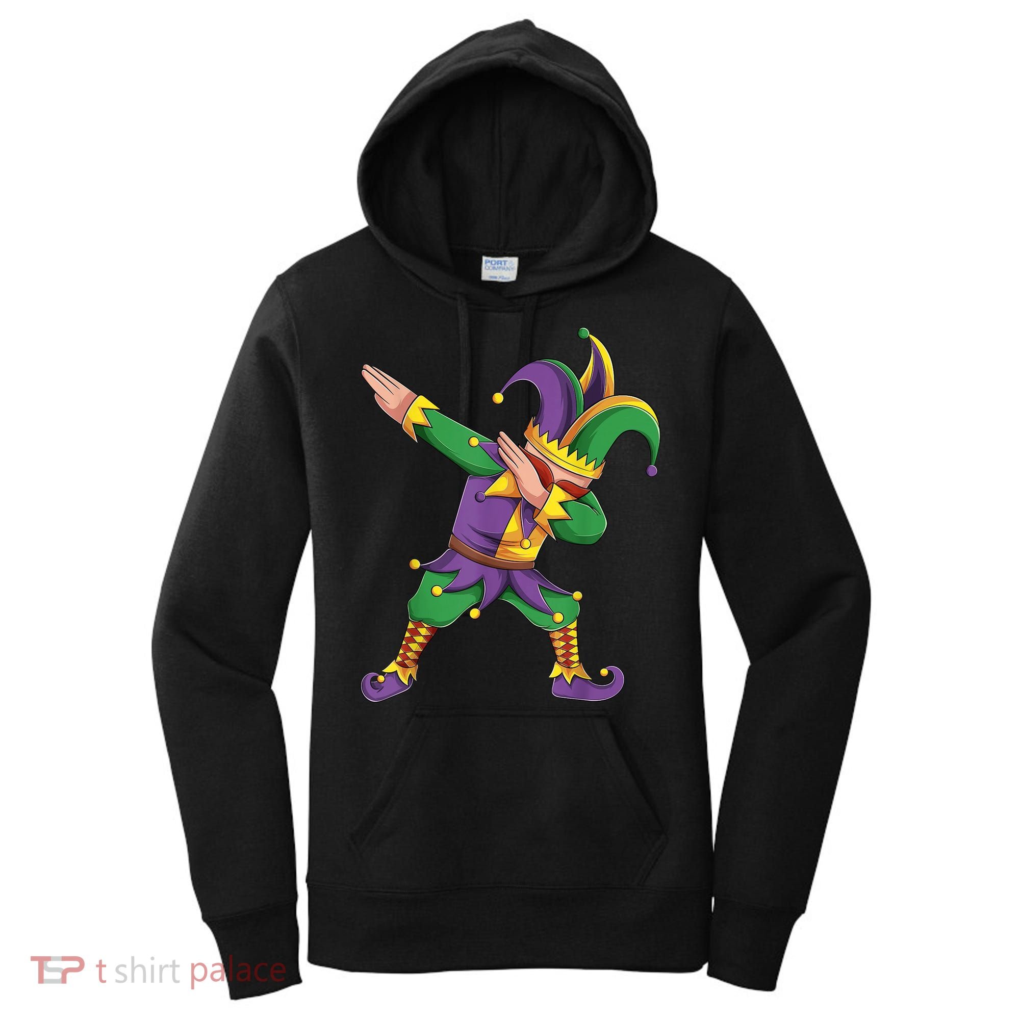 Funny Mardi Gras Outfit Dabbing Jester New Orleans Boys  Women's Hoodie