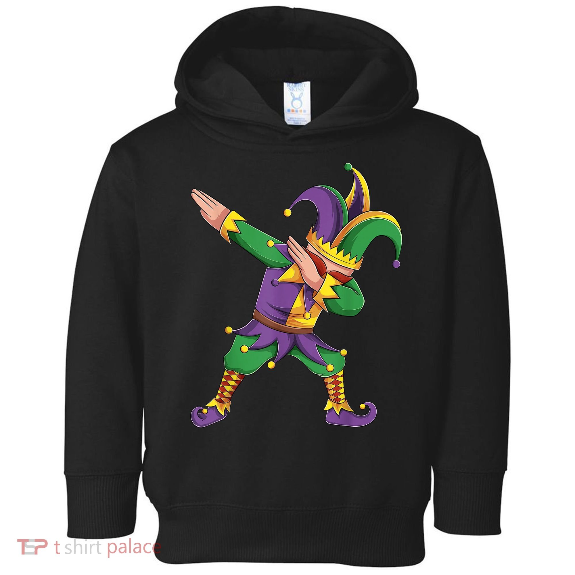 Funny Mardi Gras Outfit Dabbing Jester New Orleans Boys  Toddler Hoodie