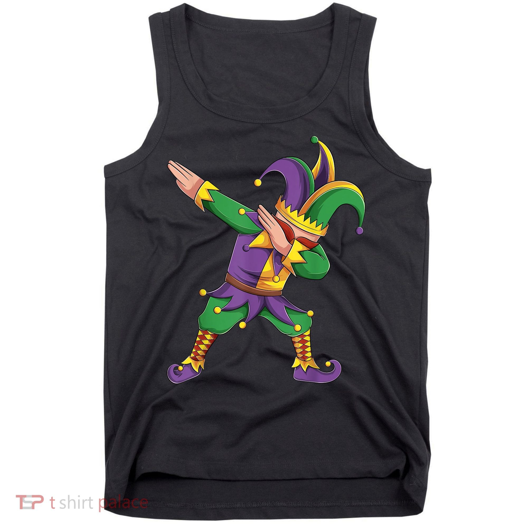Funny Mardi Gras Outfit Dabbing Jester New Orleans Boys  Tank Top