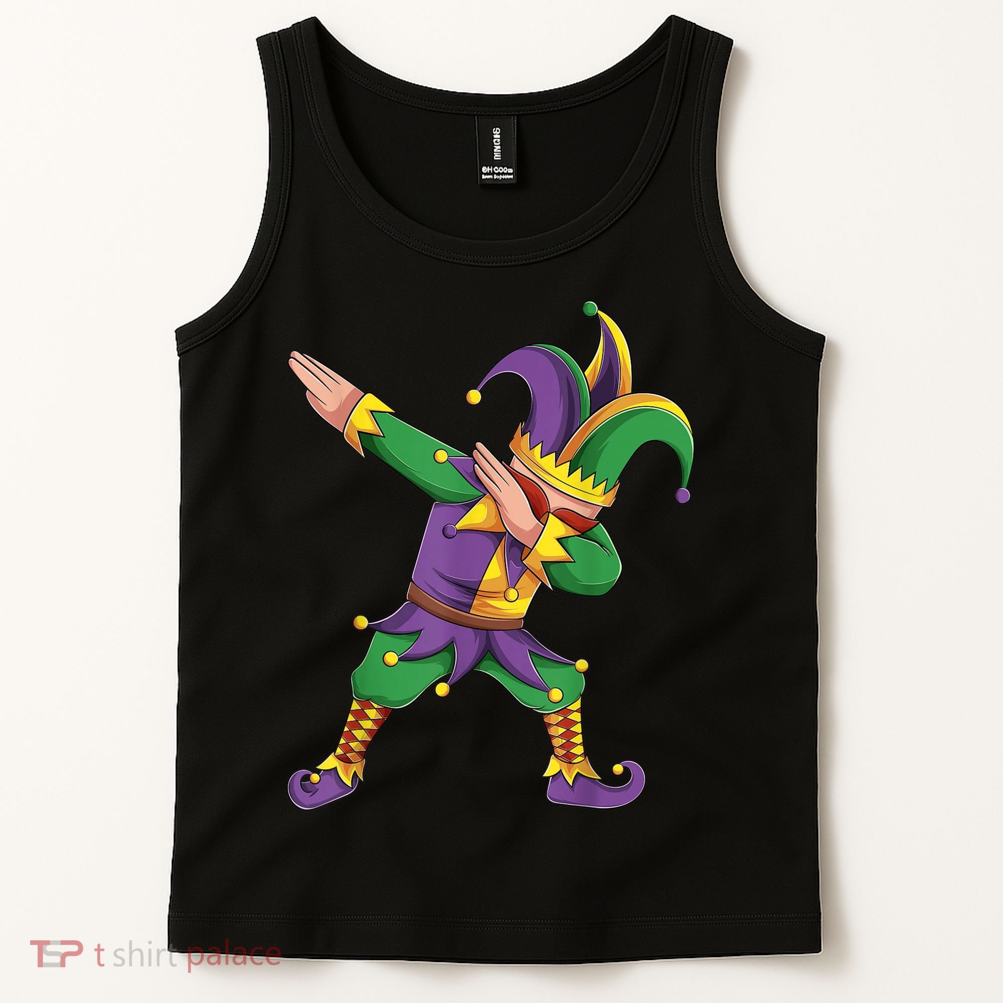 Funny Mardi Gras Outfit Dabbing Jester New Orleans Boys  Tank Top