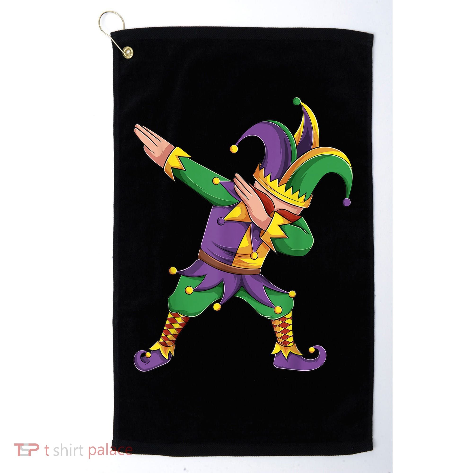 Funny Mardi Gras Outfit Dabbing Jester New Orleans Boys  Golf Towel