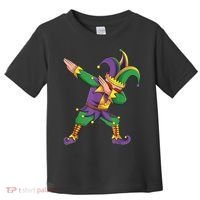 Funny Mardi Gras Outfit Dabbing Jester New Orleans Boys  Toddler T-Shirt thumb 0