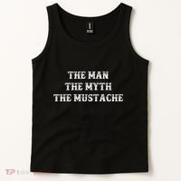Funny Mustache Gift The Man The Myth The Mustache Tank Top thumb 2