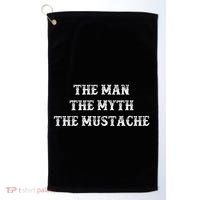 Funny Mustache Gift The Man The Myth The Mustache Golf Towel thumb 0