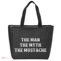 Funny Mustache Gift The Man The Myth The Mustache Tote Bag thumb 0