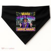 Funny Mardi Gras Donald Trump Mardi Gras American Flag USA-Made Doggie Bandana thumb 0