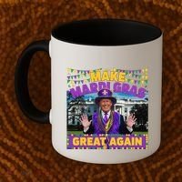Funny Mardi Gras Donald Trump Mardi Gras American Flag Coffee Mug thumb 2