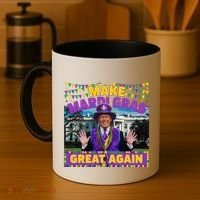 Funny Mardi Gras Donald Trump Mardi Gras American Flag Coffee Mug thumb 4