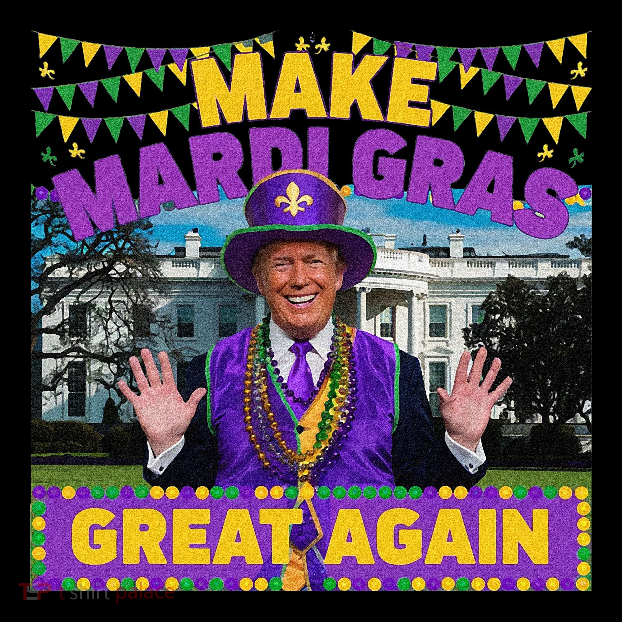 Funny Mardi Gras Donald Trump Mardi Gras American Flag Coffee Mug