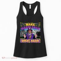 Funny Mardi Gras Donald Trump Mardi Gras American Flag Women's Tank Top thumb 0