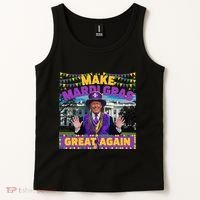 Funny Mardi Gras Donald Trump Mardi Gras American Flag Tank Top thumb 2