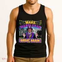 Funny Mardi Gras Donald Trump Mardi Gras American Flag Tank Top thumb 3