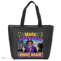 Funny Mardi Gras Donald Trump Mardi Gras American Flag Tote Bag thumb 0