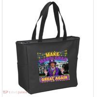 Funny Mardi Gras Donald Trump Mardi Gras American Flag Tote Bag thumb 2