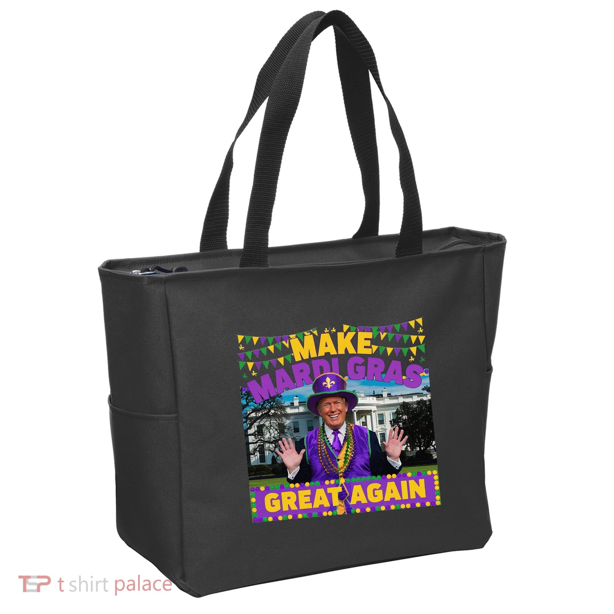 Funny Mardi Gras Donald Trump Mardi Gras American Flag Tote Bag