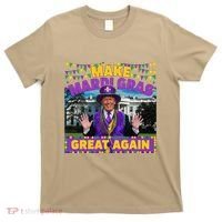 Funny Mardi Gras Donald Trump Mardi Gras American Flag T-Shirt thumb 0