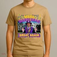 Funny Mardi Gras Donald Trump Mardi Gras American Flag T-Shirt thumb 3