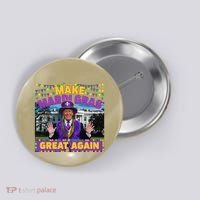 Funny Mardi Gras Donald Trump Mardi Gras American Flag Button thumb 0