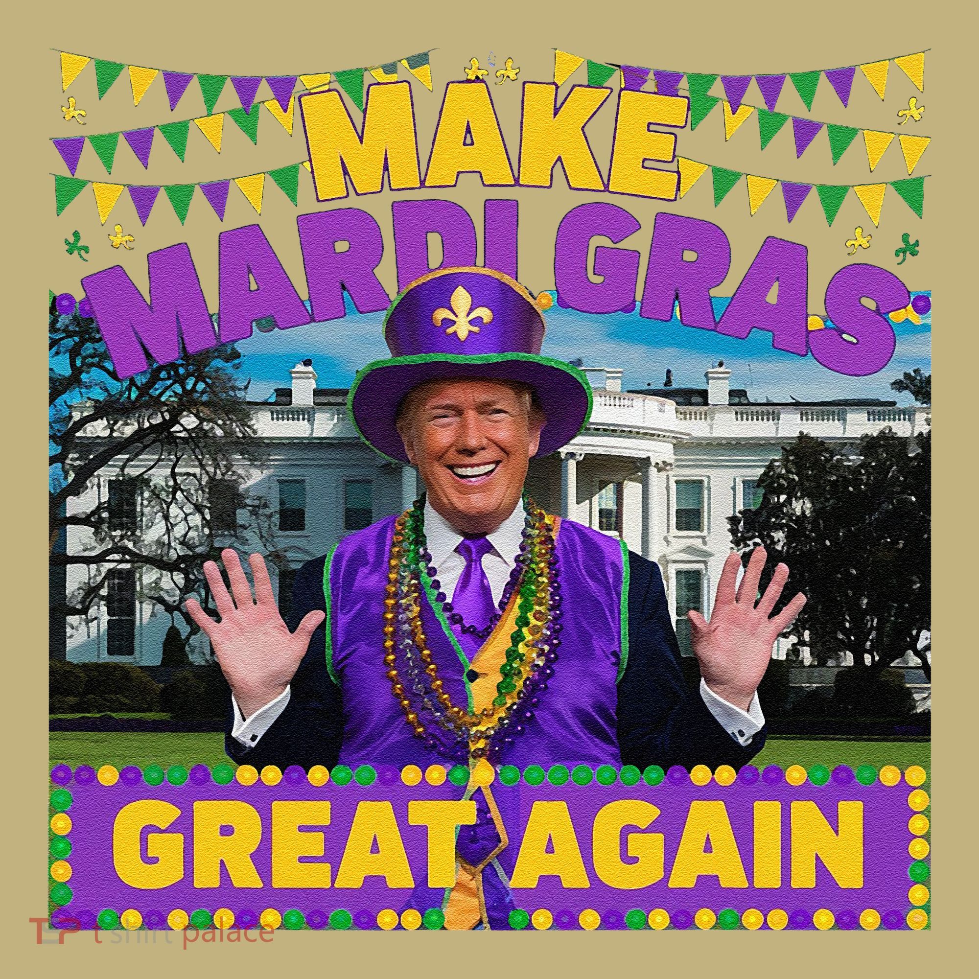 Funny Mardi Gras Donald Trump Mardi Gras American Flag Polo
