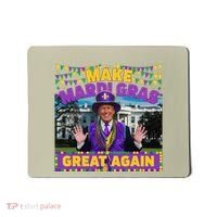 Funny Mardi Gras Donald Trump Mardi Gras American Flag Mousepad thumb 0
