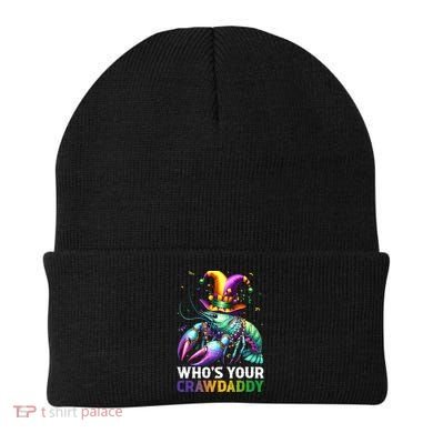 Funny Mardi Gras Whos Your Crawdaddy Crawfish Jester Beads Beanie