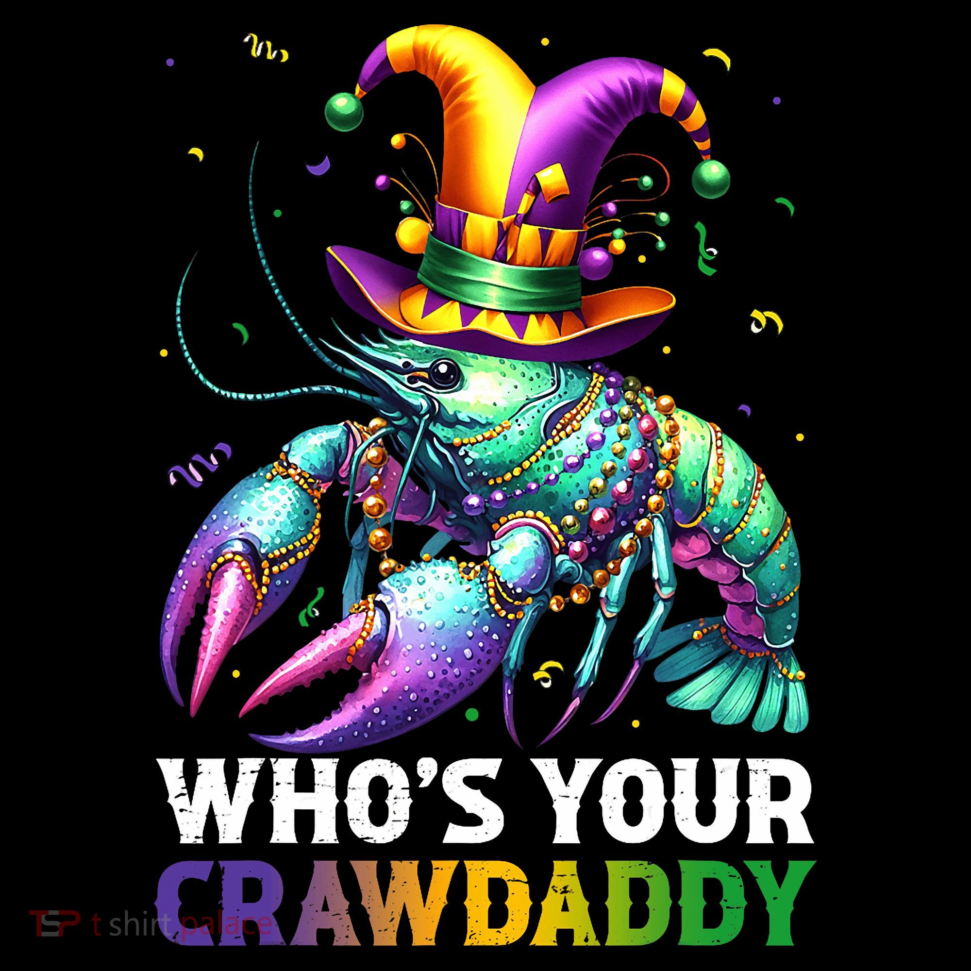 Funny Mardi Gras Whos Your Crawdaddy Crawfish Jester Beads Mousepad