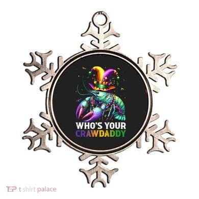 Funny Mardi Gras Whos Your Crawdaddy Crawfish Jester Beads Ornament