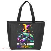 Funny Mardi Gras Whos Your Crawdaddy Crawfish Jester Beads Tote Bag thumb 0