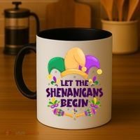 Funny Mardi Gras Let The Shenanigans Begin Coffee Mug thumb 4