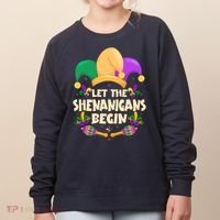 Funny Mardi Gras Let The Shenanigans Begin Women's Sweatshirt thumb 0