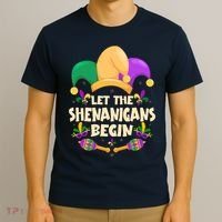 Funny Mardi Gras Let The Shenanigans Begin T-Shirt thumb 3