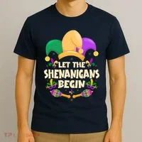 Funny Mardi Gras Let The Shenanigans Begin T-Shirt thumb 3