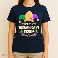 Funny Mardi Gras Let The Shenanigans Begin T-Shirt thumb 4