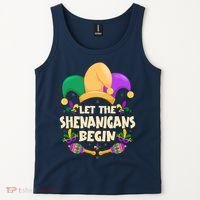 Funny Mardi Gras Let The Shenanigans Begin Tank Top thumb 2