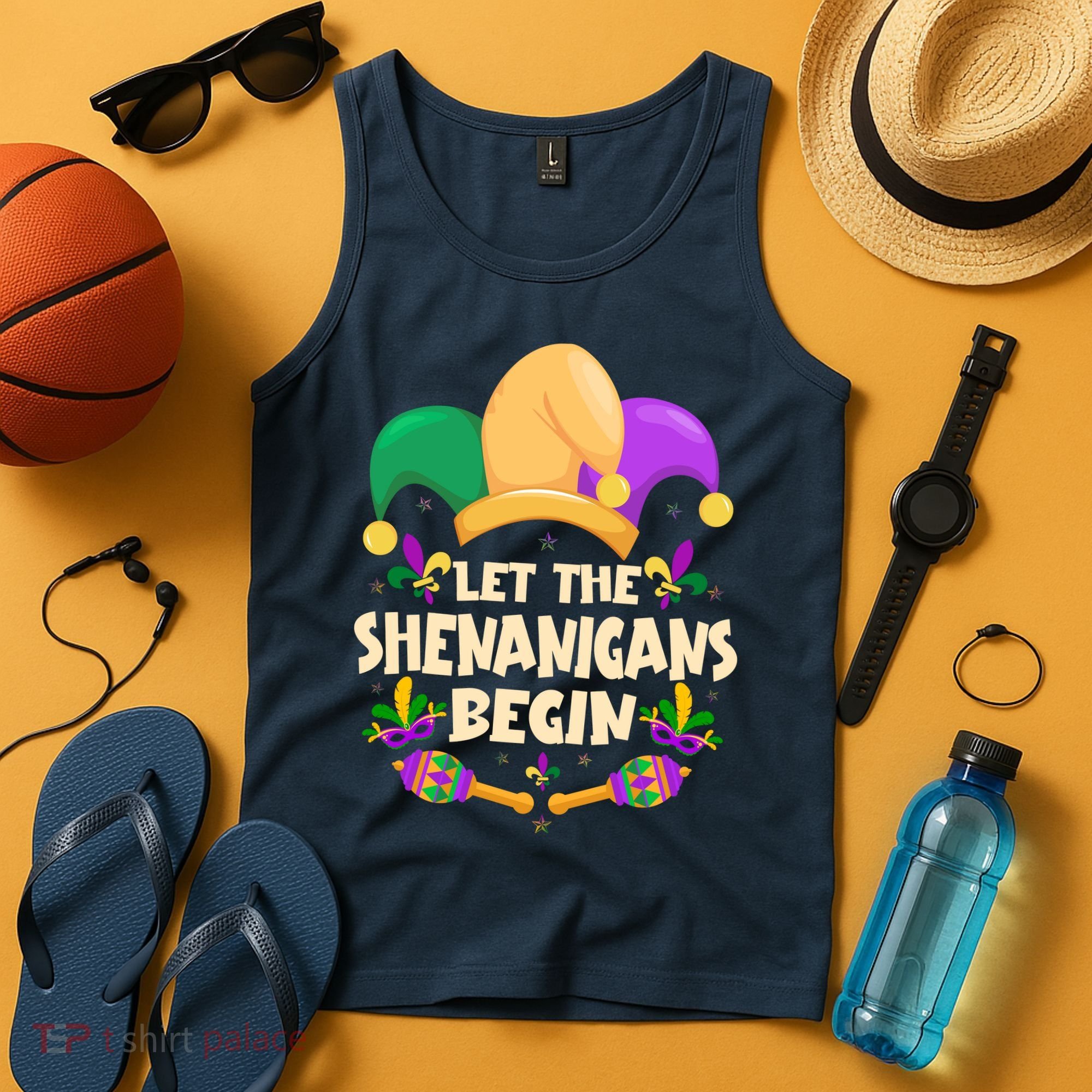 Funny Mardi Gras Let The Shenanigans Begin Tank Top